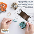 Soft Flex 49 Strand Beading Wire - Medium 0.19 Diameter - 30 Feet Nylon Design Wire