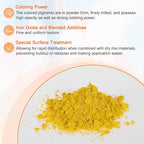 HARFINGTON Iron Oxide Powder Concrete Pigment 800 Mesh 3.5oz (100g) Iron Oxide Grout Pigment for Pastel Tile Paint Concrete Cement, Goldenrod
