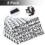 TaoBary 544 Pcs 2 Inch 16 Sheets Large Letter Stickers, Upper and Lower Case, Adhesive Vinyl Alphabet Sticker for Bulletin Board, Poster, Bottle, DIY, Notebook(Black,2 Inch)