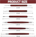 LINPHCEY 6-Piece Clay Sculpting Tools Set Perfect for Polymer Air Dry Modeling Clay Beginners & Professionals Ideal for DIY Pottery & Ceramics Tools for Clay Sculpey Sculpting & Crafting