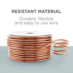 UTILE Bonsai Wire - Armature Aluminum Wire 100 ft 18 Gauge 1.2 mm Bonsai Training Wire, Tree Kit, Plant, Sculpting, Crafts, Bendable, Gardening, Beading and Jewelry Making (Copper, Brown)