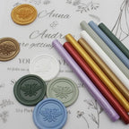 52pcs White Wax Sealing Sticks, Andotopee Glue Gun Adhesive Seal Sticks for Stamp Seals, Premium Sealing Wax for Envelope Seals Wedding Invitation Craft Adhesive, Great Gift Ideas (Mini Size)