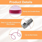HARFINGTON 13ft Jewelry Wire, 22 Gauge (0.6mm) Brass Craft Soft Metal Tarnish Resistant Copper Beading Wire for Jewelry Making Supplies Crafting, Rose Red