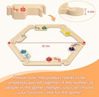 Jokers and Marbles Board Game, Wooden Marble Game for 2-6 Players, Portable Jokers Game with 30 Marbles 3 Decks of Cards 2 Storage Bags for Family Game Night and Holiday Party