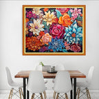 Dooxvey Cross Stitch Kits for Adult Beginners - Full Range of Stamped Kits, Needlepoint & Embroidery Kits - 11CT Cross Stitch Patterns - Magic Flower 16x20 inch