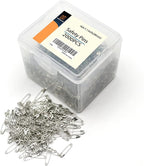 vrupin 2000 Pieces - Silver Safety Pins, 1.1 inch 28mm, Extra Strong, Multi-purpose