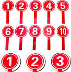 Amosfun 20 a Dry Erase Board Voting Paddles 1-10 Score Number Boards Yes or No Paddles Games Paddle Whiteboard Multi-Function Score Boards Wipe The Board Foam Mini