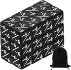 uxcell 24Pcs Magic Dice Counters, Acrylic D6 Life Token Dice Set with Pouch for Standard Cards Gaming Accessories, Black