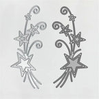 Metal Cutting Dies DIY Embossing Stencil Template Scrapbooking Card Making Mold Photo Album Arts Crafts Tools (Star Ribbon-5.6x12.7cm)