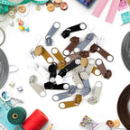 DOITEM 5# Zippers 12 m Nylon Endless Zip Set with Slider and Zip for Sewing and Crafts (6 Colors)