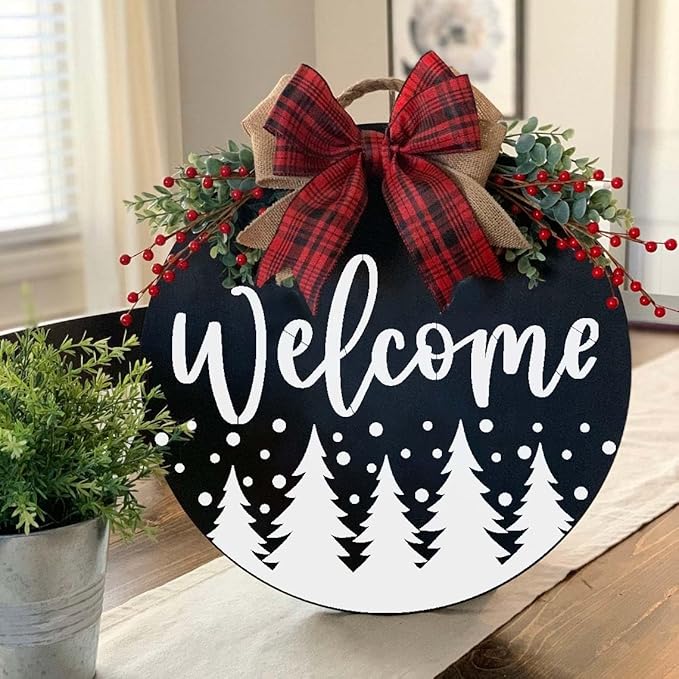 Christmas Stencils for Painting on Wood 12" Christmas Doormat Stencils Holiday Stencil Merry Christmas Believe Drawing Templates for Door Mats Porch Wreath Decor