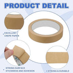 MECCANIXITY Masking Tape 0.8 Inch x 21 Yard Painter's Tape Brown Paint Tapes for DIY Crafts Arts Drawing Decoration Labeling Car Painting Artist Teachers, Pack of 6