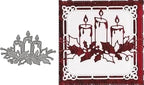 Metal Cutting Dies DIY Merry Christams Embossing Stencil Template Scrapbooking Card Making Mold Photo Album Arts Crafts Tools (3 Pcs Prayer candles-11x6.5cm)