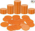 uxcell Plastic Poker Chips, Learning Counters Counting Counters Disks Markers Opaque Game Tokens for Game Play Math Counting