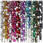 The Crafts Outlet 1,440pc Flatback Acrylic Rhinestones Round 3mm (10ss) Jet Black