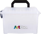 ArtBin 6815AG Mini Sidekick Carrying Case, Portable Art & Craft Organizer with Handle, [1] Plastic Storage Case, Clear