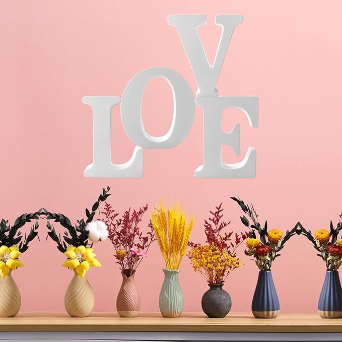 Wood Letters 4.3 Inch, White Unfinished Wood Letters for Graft, Wooden Letters for Wall Decor, Standing Letters for Bedroom, Home, Birthday, Party, DIY Graft (T)