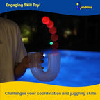pindaloo Original Led Light Neon Skill Game with 2 Balls- Gifts for Kids and Adults Indoor & Outdoor Games, Girls, & Teens - Gift Ideas, Fun Stuff, Develops Motor & Juggling Skills (Neon)