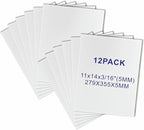 12 Pack Foam Core Board, ZJCEASER 11 x 14 White Poster Board, 3/16" Thickness Sign Board Craft Foam Sheet for Signboards, School Projects, University Displays, College Events, Arts & Crafts, Framing