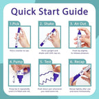4 Dual Tip Purple Paint Pen Metallic - Fine Tip & Medium Acrylic Paint Markers - Purple Acrylic Markers for Metal, Wood, Rock Painting, Canvas, Ceramic, Glass, Fabric, Plastic - Water based Ink