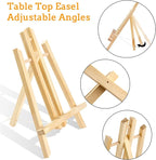 AROIC Wood Easels, Easel Stand for Painting Canvases, Art, and Crafts. (11.8 inch, 4 Pack), Tripod, Painting Party Easel, Kids Student Table School Desktop, Portable Canvas Photo Picture Sign Holder