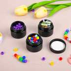 Glass Jars with Lids,Eco-Friendly Cosmetic Containers with Airtight Black Lids & Liners, Multi-Color Options for Cream, Lotion, Body Butter, DIY Skincare Travel Jars (Black, 1oz)
