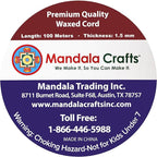 Mandala Crafts 1.5mm 109 Yards Gold Cotton Waxed Cord for Jewelry Making Bracelet Cord Waxed String - Beading String Thread Jewelry Cords for Necklaces String