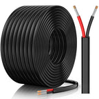 18 Gauge Wire, 18 AWG 2 Conductor Electrical Wire, Flexible/Oxygen-Free Tinned Copper/Stranded PVC 18/2 Cord for Automotive, Marine, LED Strips, Solar, RV, Lighting (50FT)