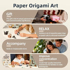 DIY Origami Paper Cats - 50 Sheets DIY Origami Paper to Fold Cute Cat Figures, Fun Craft Activity for Adults & Kids, Desk Decoration & Gift for Cat Lovers（cat）