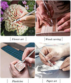 3 in 1 Clay Needle Tools Sculpting Ceramics Pottery Carving Tools for Model Clay Supplies, Ceramic & Pottery Tools Includes Sculpture Feather Pin Carving Knife Needle Texture Tools, LXLVOUEG