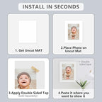 Somime 10 Pack Backing Boards, 11x14 Uncut White Mats Matboards, Acid-Free Backerboards for Art Prints, Ideal for Photos, Pictures, Prints, and Frames