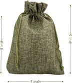 Palmhomee Pack of 25 Burlap Gift Bags with Drawstring Linen Jewelry Pouches Wedding Hessian Jute Bags for Birthday Jewelry and Treat Pouches Party Wedding Favors Gift Art and DIY Craft (7x9 Inch,