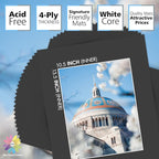 Mat Board Center, Pack of 25, 16x20 for 11x14 Black Picture Mat Sets - Acid Free, 4-ply Thickness, Bevel Pre-Cut White Core - Includes Backing Boards and Clear Bags - for Pictures, Photos, Framing