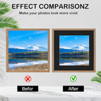 15 Pack 12x12 Black Picture Mats, Frame Mattes for 8x8 Pictures Display Photo Frame Mat Core Bevel Cut Mat Board Show Kit for Photos, Prints, Artworks