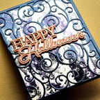 Cutting Dies Metal Stencils Scrapbooking Tools Flowers Lace Frame DIY Embossing Template for Paper Card Making Album Arts Crafts Supplies (Halloween Vine Frame-11.1x14.3cm)
