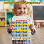 Matching Memory Game for Kids Ages 3 4 5 6 7 8 9, 8 Double-Sided Cards Board Games Toddler Travel Toys for 3-8 Years Old Boys Girls, Road Trip Essentials Airplane Car Activity Christmas Birthday Gifts
