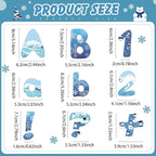 221 Pcs Classroom Bulletin Board Letters Colorful Alphabet Cutouts Number and Punctuation Symbol Combo Letter Cutouts for Wall Chalkboard Poster Board Decor (Blue Round)