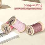 Natural Waxed Thread, 0.55mm/0.8mm, Wax Thread for Handcrafted Wrapping, Sewing, Bookbinding, Leather Threads, Beginners Craft DIY, Hemp Cord (Rose/Lilac/Mauve, 0.55mm/33 Yards)