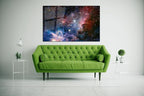 SpiritualHands Stunning Nebula Tempered Glass Wall Art Painting for Living Room, Tempered Glass Modern Prints Decor, Large Vivid Color Panel for Bedroom, Kitchen, or Office