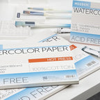 MEEDEN Watercolor Paper Block - 100% Cotton Watercolor Paper Pad of 20 Sheets, 140lb/300gsm, Acid-Free Art Paper for Watercolor, Gouache, Ink and More, 16" x 12" Hot Press