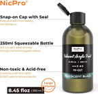 Nicpro Iridescent Black Acrylic Paint, 8.45oz / 250ml Large Bottle Black Metallic Acrylic Paint, Color Shifting & Non-Toxic Art Painting Supplies For Craft Canvas Fabric Rock Wood Ceramic Metal