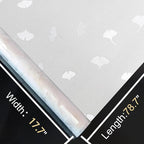 Window Privacy Film Decorative for Front Door, Bathroom Static Cling Stained Glass Sticker Opaque Heat Control UV Blocking Non-Adhesive for Home Window, Acacia