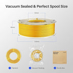 ELEGOO Silk PLA Filament 1.75mm Gold 250g, Shiny 3D Printer Filament Dimensional Accuracy +/- 0.02mm, 250g Spool Fits for Most FDM 3D Printers