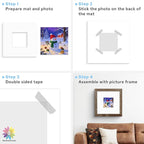 Mat Board Center, 8x8 White Mats for 4x4 Pictures - Acid Free, 4-ply Thickness, White Core, Bevel Cut - for Artworks, Photos, Framing - Pack of 12