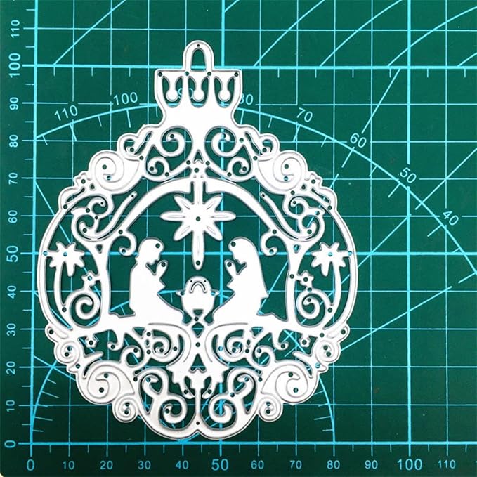 Mvchifay Cutting Dies Happy Birthday Metal Stencils Scrapbooking Tool DIY Emboss Paper Card Making (Pray couples-12.6x10.2cm)