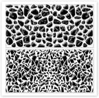 CHGCRAFT Tile Pattern Polymer Clay Texture Sheets Pebble Texture Silicone Clay Texture Stamp Clay Modeling Pattern Pad Texture Sheets for Earrings Jewelry Making