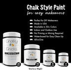 Chalky Chicks All-in-One Chalk Paint for Furniture or Cabinet - 32 Fl Oz - Matte Finish Starless Night Black for Metal, Wood Furniture Paint - No Sanding All-in-One for Home Decor & Crafts, USA Made