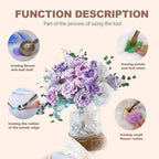 Flower Making Kit, Electric Fabric Flower Maker, Artificial Flower Ironing Machine with 11 Ironing Heads, Adjustable Temperature, Fake Flower Making Tools Kit