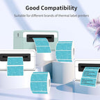 2.25"x1.25" Holographic Thermal Labels Stickers, Glitter Direct Thermal Printer Labels, Waterproof Self-Adhesive Address Shipping Label Stickers, 300 Sheet/ 1 Roll, Holographic Shiny Blue