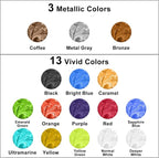 FansArriche Alcohol Inks for Resin, 16 Colors High Concentrated Alcohol Ink Set for Epoxy Resin, Alcohol-Based Resin Ink for Coasters, Fluid Painting Crafts, Tumbler Making, 10 ml Each